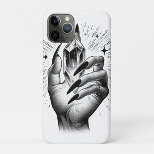 Lange schwarze Nägel und Kristallenergie Magie Vin Case-Mate iPhone Hülle