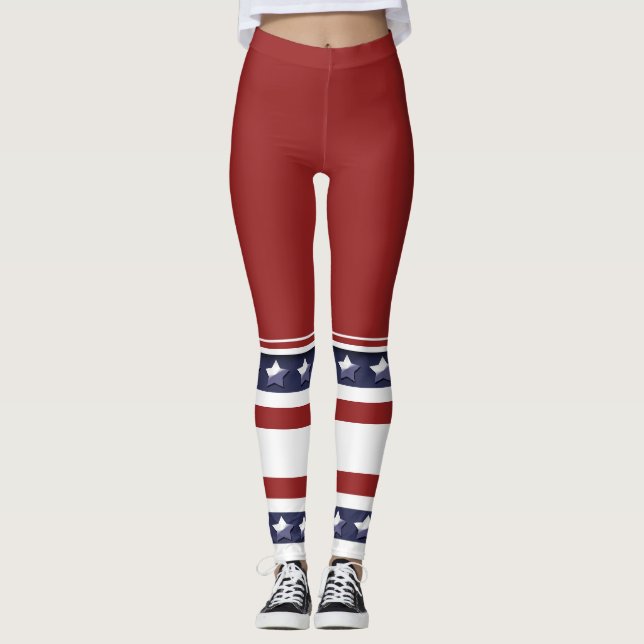 Lange Sockenfrauen der lustigen Sternstreifen Leggings (Vorderseite)