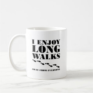 Lange Spaziergänge weg von jedem lustigen Mug Kaffeetasse