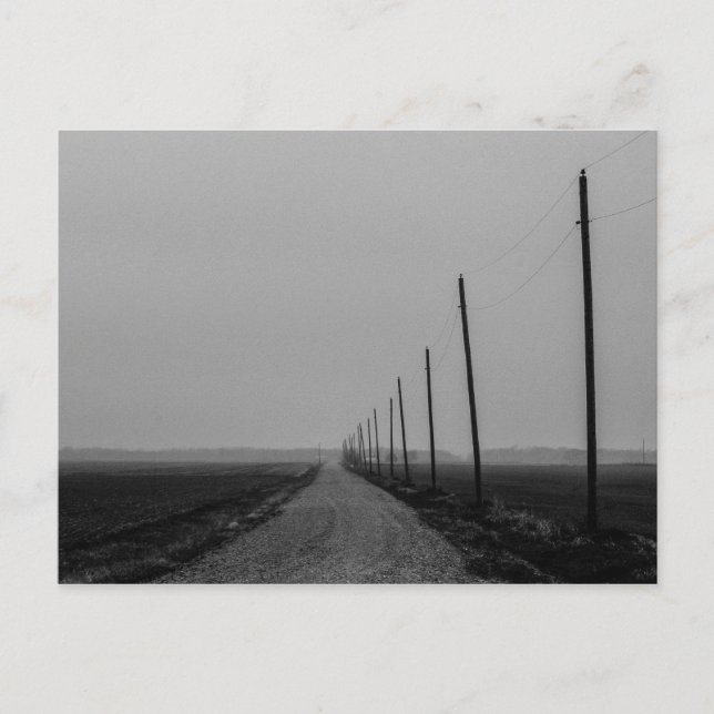 Lange Straße nach Nirgendwo Postkarte (Vorderseite)
