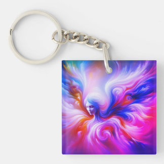 L'ange vaporeux coloré sur le devant et le dos per