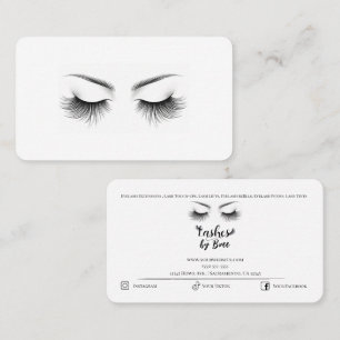 Lange Wimpern Wimpernverlängerung Schönheit Visitenkarte
