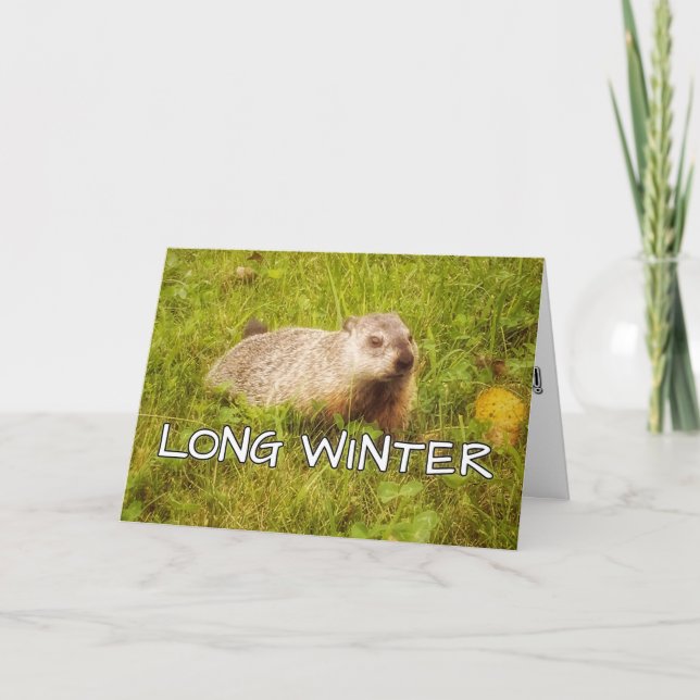 Lange Wintergrußkarte Karte (Vorderseite)
