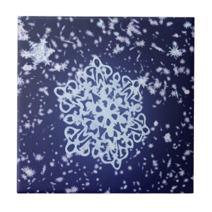 Lange Winternacht dekorative Tile / Trivet Fliese