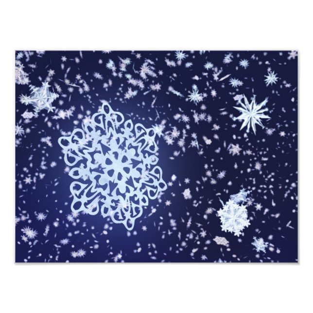 Lange Winternachts Foto drucken (Vorne)