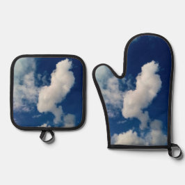 Lange Wolke Ofenhandschuh & Topflappen-Set