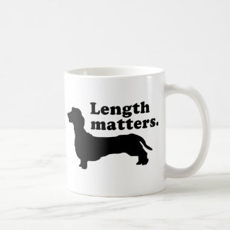 "Längen-Angelegenheiten." (Dackel) Kaffeetasse