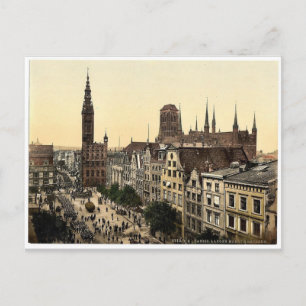 Langen Markt und Gerichtsgebäude, Danzig, Westpreu Postkarte