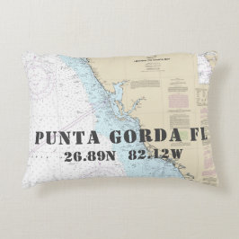 Längengrad Punta Gorda FL Dekokissen
