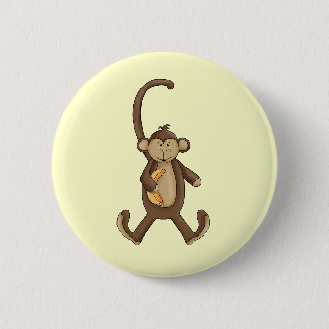 Langer angebundener Affe Button (Vorderseite)
