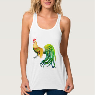Langer angebundener Phoenix-Hahn Flowy Racerback Tank Top
