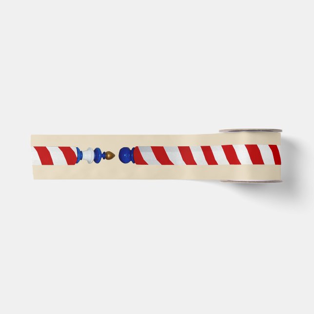 Langer Barrierenpol Satinband (Vorderseite)