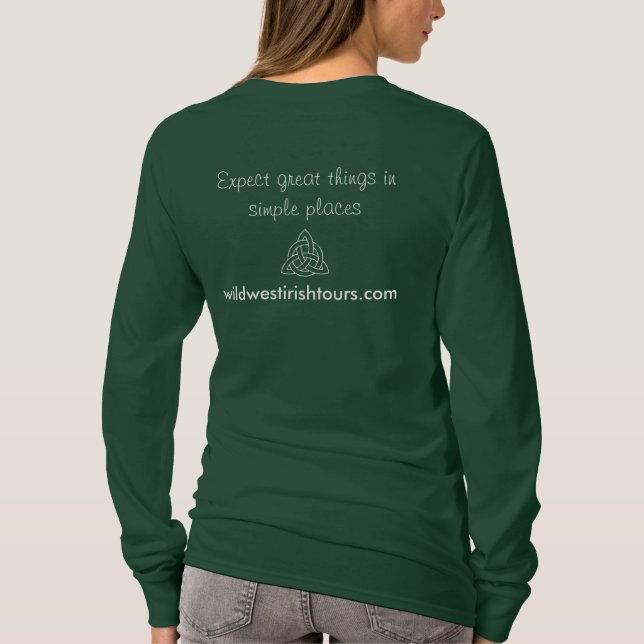 Langer die Hülsen-T - Shirt der Frauen (Rückseite)