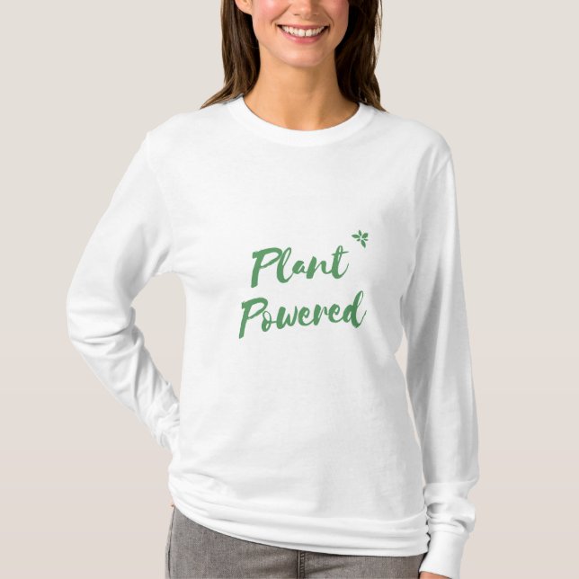 Langer die Hülsen-T - Shirt der Pflanze (Vorderseite)