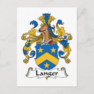 Langer Familienwappen Postkarte