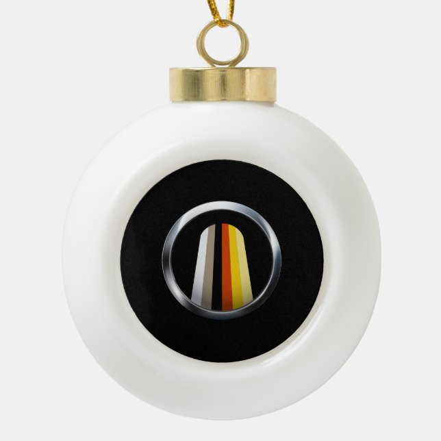 Langer Haar-Stolz Keramik Kugel-Ornament (Vorderseite)