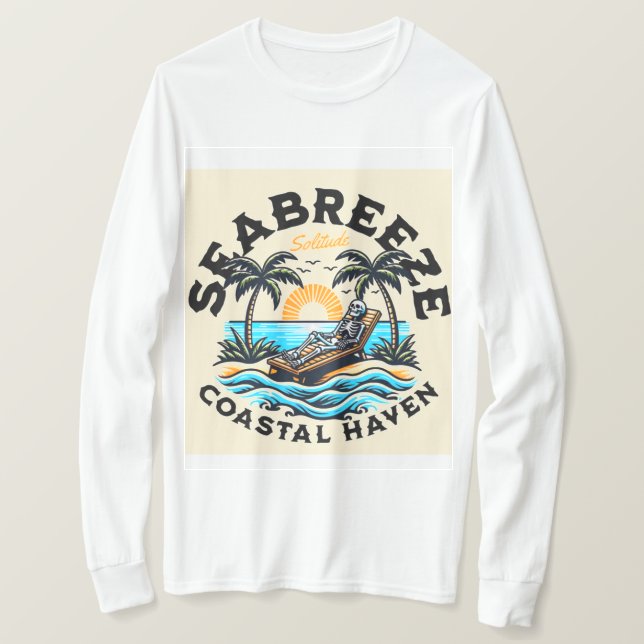 langer Männerstrand T-Shirt (Design vorne)