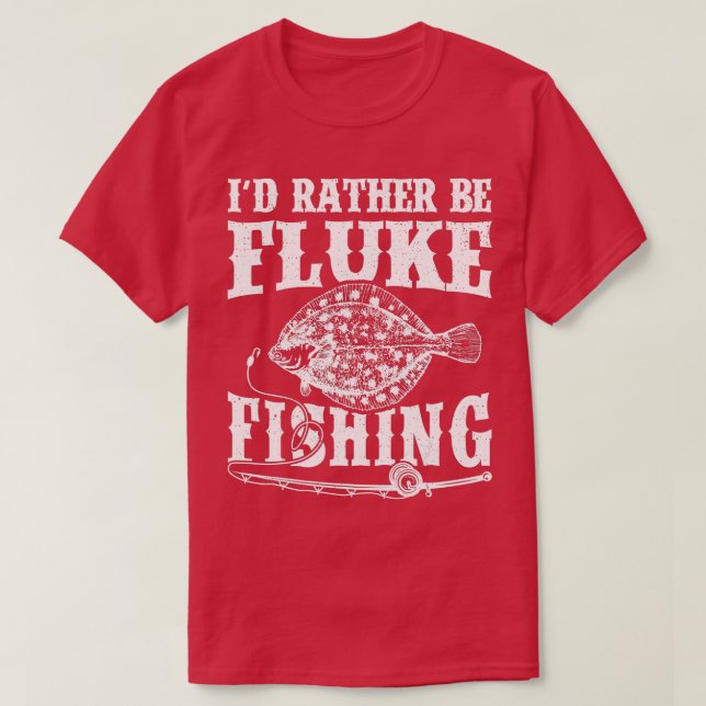 Langer Retro-IdE ist eher Fluke Fischen T-Shirt (Design vorne)