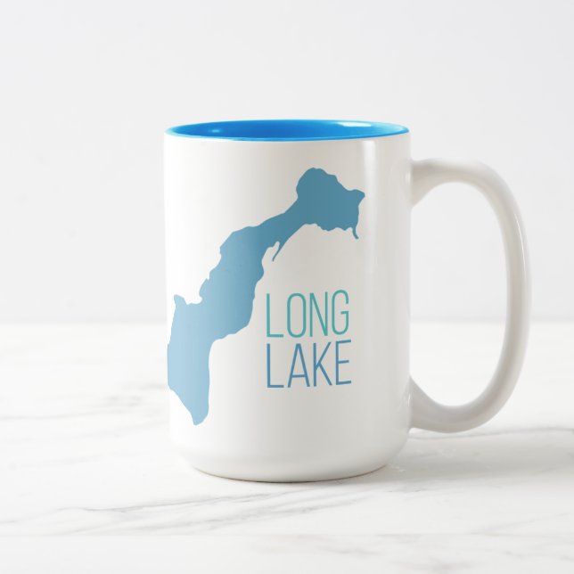 Langer See, Vicksburg, Michigan Zweifarbige Tasse (Rechts)