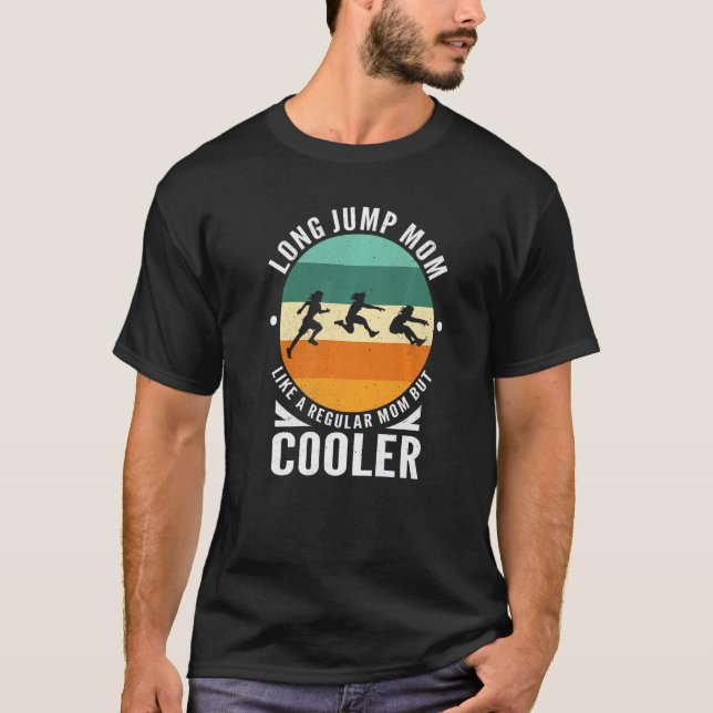 Langer Sprung Mama MutterTrack und Field Women Tri T-Shirt (Vorderseite)