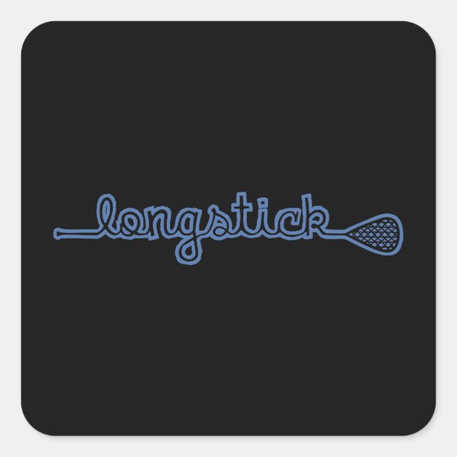 Langer Stick Quadratischer Aufkleber (Vorderseite)
