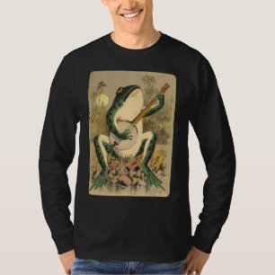 Langer T - Shirt Hülse des FroschSerenadeschwarze