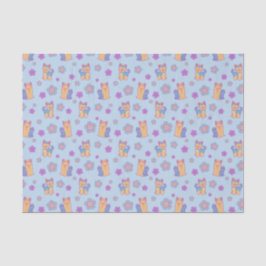 Langer und kurzer Haar Yorkie Kawaii HundeCartoon Seidenpapier