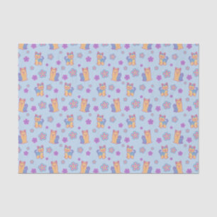 Langer und kurzer Haar Yorkie Kawaii HundeCartoon Seidenpapier