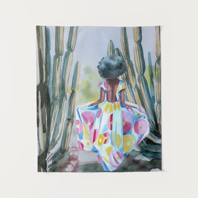 langer Weg Wandteppich (Vorderseite)