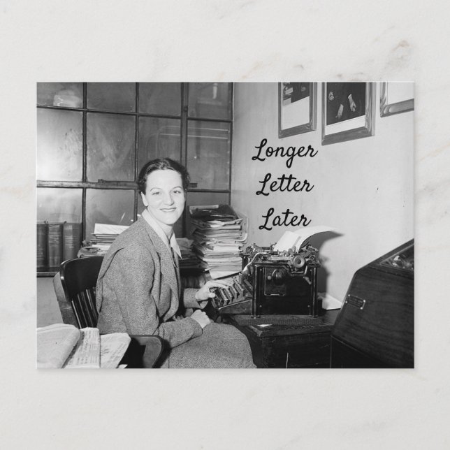 Längere Letter später Postkarte (Vorderseite)