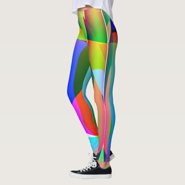 Langes, abstraktes, mehrfarbiges Legging Leggings (Links)