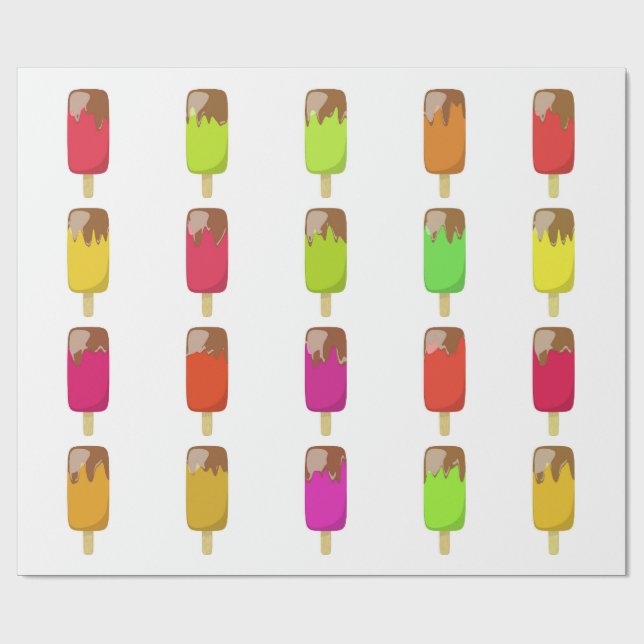 Langes cooles Sommer-Wrap-Papier Geschenkpapier (Flach)