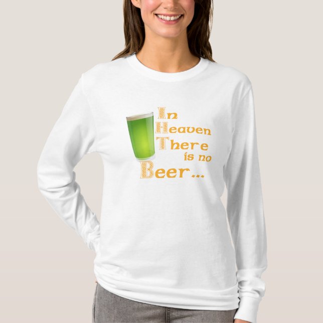Langes die Hülsen-Shirt der lustigen irischen T-Shirt (Vorderseite)
