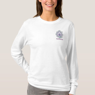 Langes die Hülsen-Shirt der Yoga-Namaste Besticktes Langarmshirt