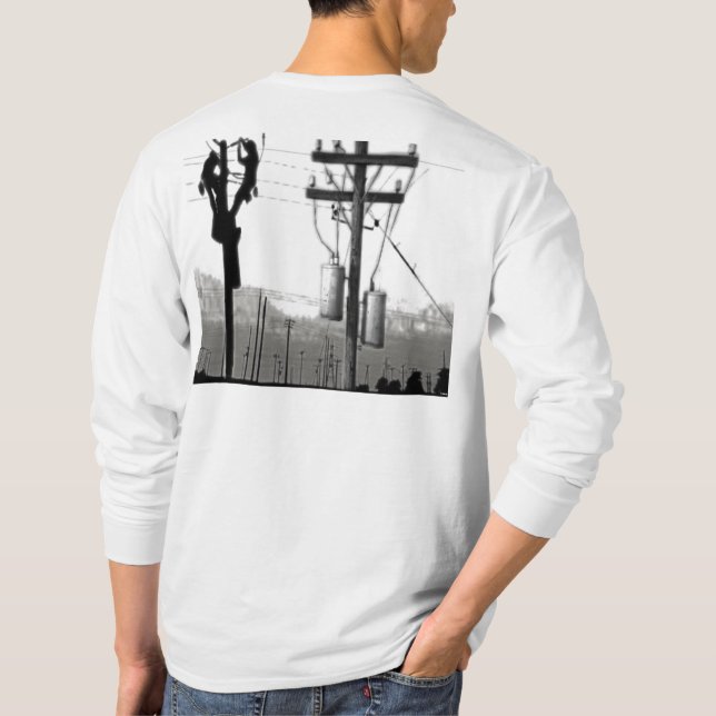 Langes die Hülsen-Shirt des Störungssuchers T-Shirt (Rückseite)