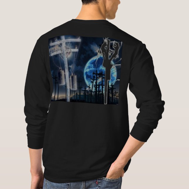 Langes die Hülsen-Shirt des Störungssuchers T-Shirt (Rückseite)