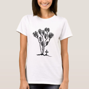 Langes die Hülsen-Shirt-- schwarzes u. weißes Logo T-Shirt