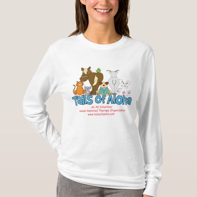 Langes die Hülsen-T-Shirt der Frauen T-Shirt (Vorderseite)