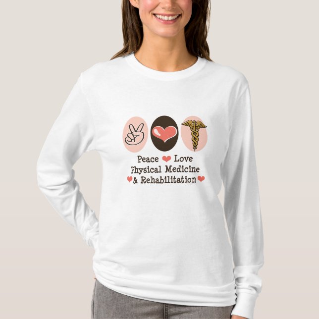 Langes Hülsen-T-Shirt der FriedensLiebe-PM&R T-Shirt (Vorderseite)