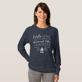 Langes Hülsenlagerfeuer-Shirt T-Shirt