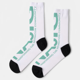 Langes Logo grün Socken