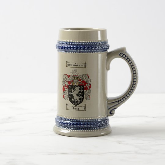 Langes Wappen Stein/lang Familienwappen Stein Bierglas