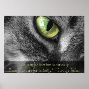Langeweile - Neugier, Dorothy Parker Zitat-Poster Poster