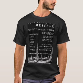 langfristige nukleare Abfallwarnmeldungen. T-Shirt
