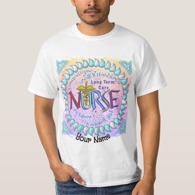 Langfristige Pflegekräfte - Motto T-Shirt (Vorderseite)