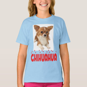 Langhaar Chihuahua Welpen Hund Mädchen T-Shirt