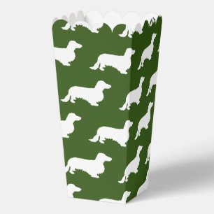 Langhaar-Dachshund - Silhouette 2 Geschenkschachtel