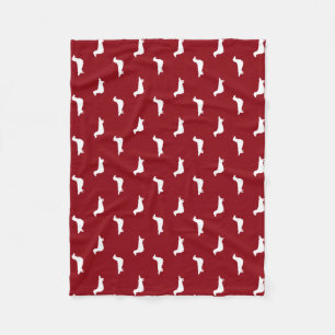 Langhaar-Dachshund-Silhouetten   Wiener Hunde Fleecedecke