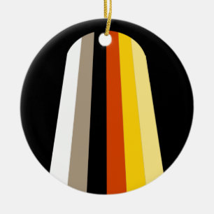 Langhaar-Stolzflagge Keramik Ornament