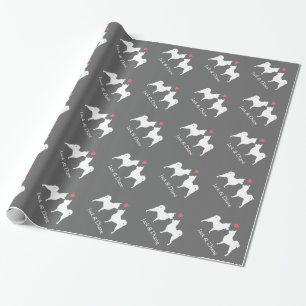 Langhaarige Chihuahuas Hochzeit mit individuellem Geschenkpapier